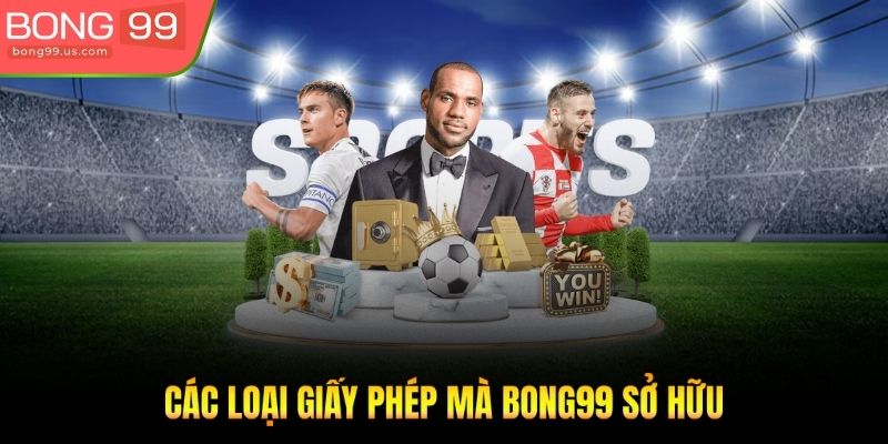 Các loại giấy phép mà Bong99 sở hữu